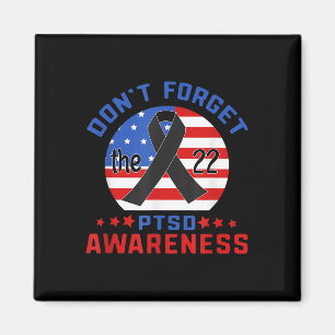 Ptsd Suicide Awareness American Veteran Soldier 22 Magnet