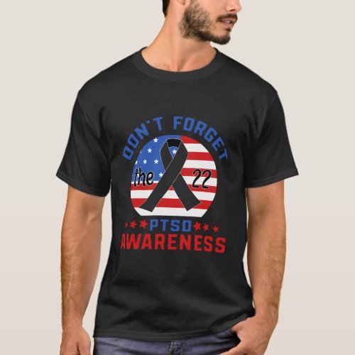 Ptsd Suicide Awareness American Veteran Soldier 22 T_Shirt