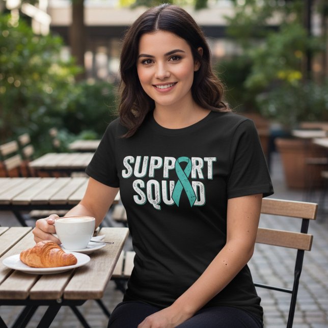 PTSD Support Squad Teal Ribbon Tri-Blend Shirt (Creator Uploaded)