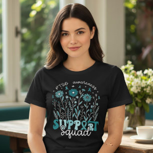 PTSD Support Squad Teal Wildflowers Tri-Blend Shirt