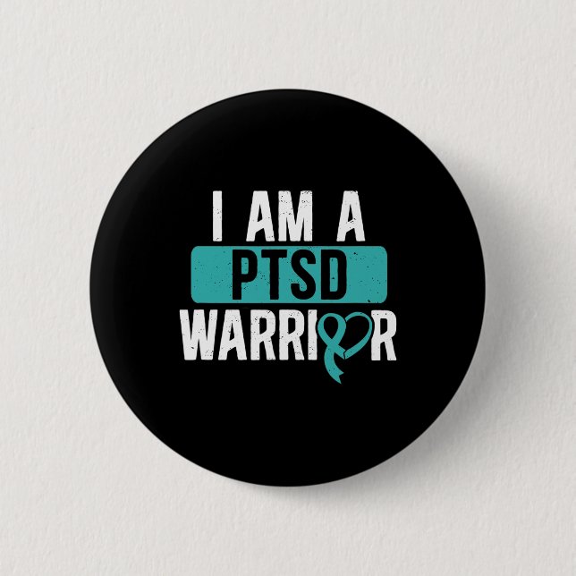 Ptsd Warrior Post Traumatic Stress Disorder Awaren Button (Front)