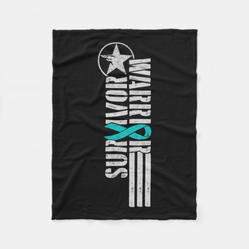 Ptsd Warrior Survivor _ Military_style Awareness  Fleece Blanket