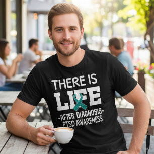 PTSD Warrior Teal Ribbon Awareness Tri-Blend Shirt