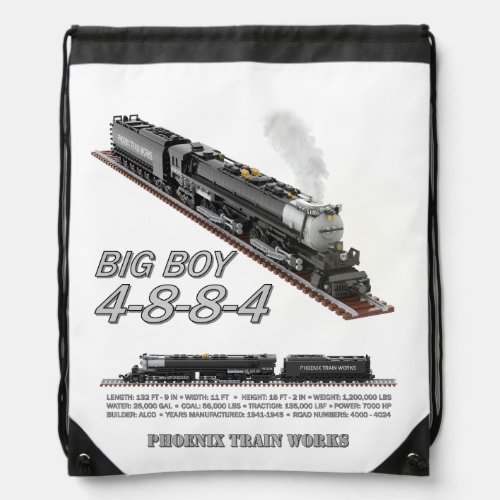 PTW Big Boy Locomotive Drawstring Bag