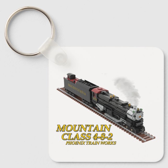 PTW Mountain 4-8-2 Locomotive Dual-Sided Keychain (Front)
