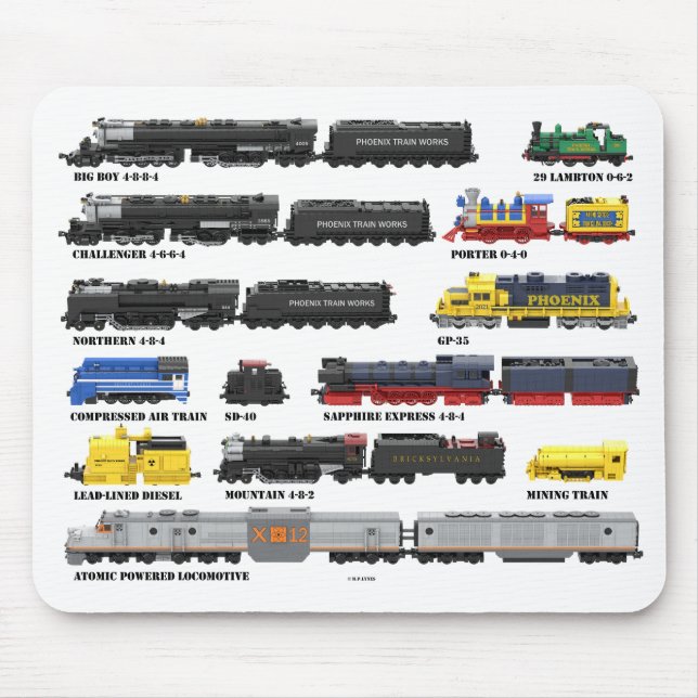 PTW Train Collection Mousepad (Front)