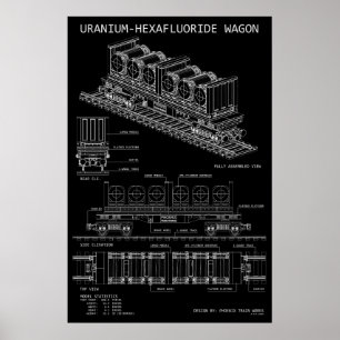 PTW Uranium Hexafluoride Wagon "Blueprint" Poster