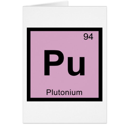 Pu _ Plutonium Chemistry Periodic Table Symbol