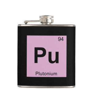 Pu - Plutonium Chemistry Periodic Table Symbol Flask