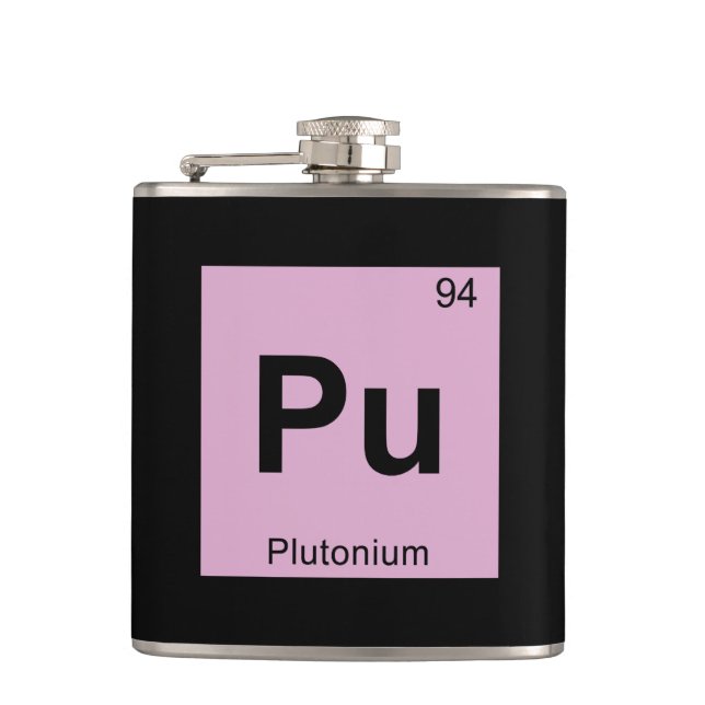 Pu - Plutonium Chemistry Periodic Table Symbol Flask (Front)