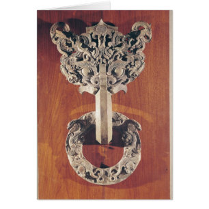 P'u shou' door knocker with a taotie design cards
