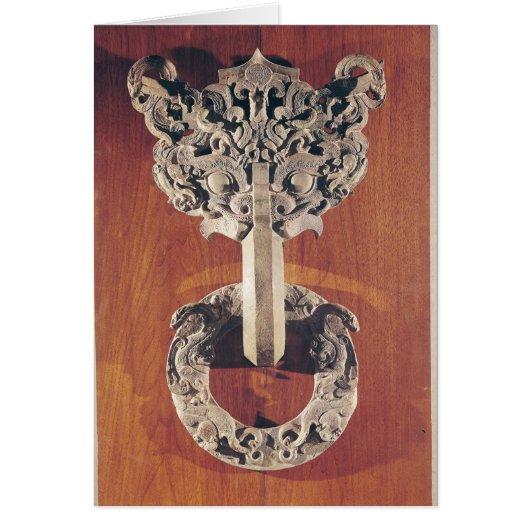 P'u shou' door knocker with a taotie design cards (Front)
