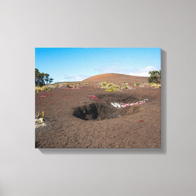pu’u pua’i cinder cone along byron ledge trail  canvas print (Front)