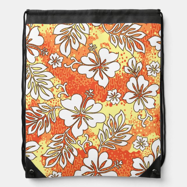 Pua Aloha Hawaiian Heart Hibiscus Backpack (Front)