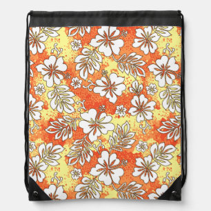 Pua Aloha Hawaiian Heart Shaped Hibiscus Drawstring Bag