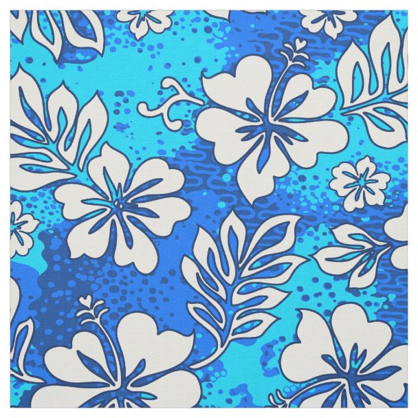 Pua Aloha Hawaiian Heart Shaped Hibiscus Fabric | Zazzle