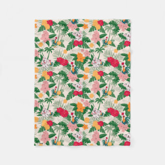 Pua and Heihei Tropical Pattern Fleece Blanket