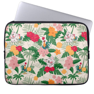 Pua and Heihei Tropical Pattern Laptop Sleeve