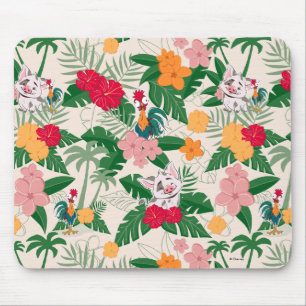 Pua and Heihei Tropical Pattern Mouse Pad
