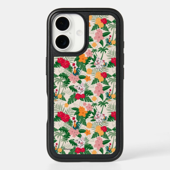 Pua and Heihei Tropical Pattern Otterbox iPhone Case (Back)