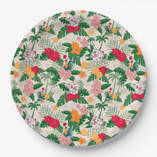 Pua and Heihei Tropical Pattern Paper Plates