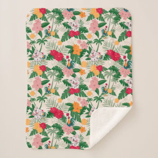 Pua and Heihei Tropical Pattern Sherpa Blanket