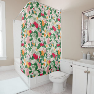 Pua and Heihei Tropical Pattern Shower Curtain