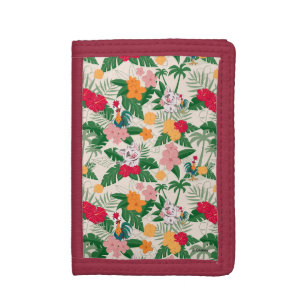 Pua and Heihei Tropical Pattern Tri-fold Wallet
