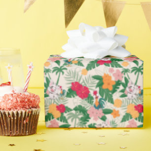 Pua and Heihei Tropical Pattern Wrapping Paper
