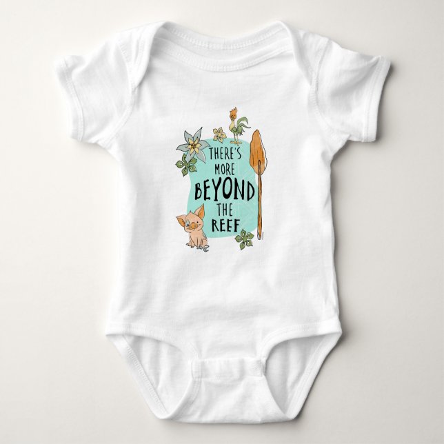 Pua & Hei Hei "There's More Beyond The Reef" Baby Bodysuit (Front)
