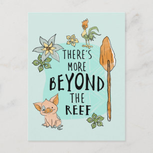Pua & Hei Hei "There's More Beyond The Reef" Postcard