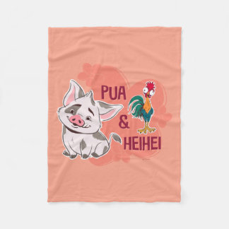 Pua & Heihei Floral Name Graphic Fleece Blanket