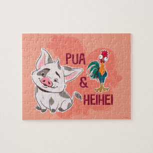Pua & Heihei Floral Name Graphic Jigsaw Puzzle