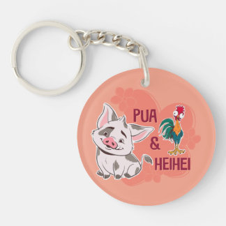 Pua & Heihei Floral Name Graphic Keychain