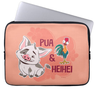 Pua & Heihei Floral Name Graphic Laptop Sleeve