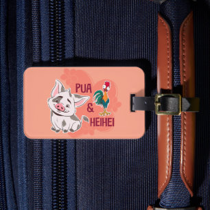 Pua & Heihei Floral Name Graphic Luggage Tag