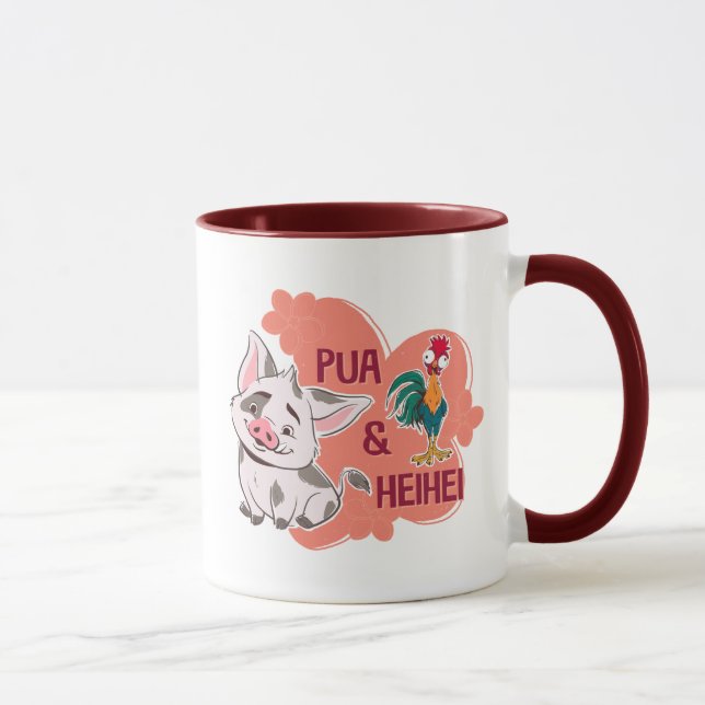 Pua & Heihei Floral Name Graphic Mug (Right)