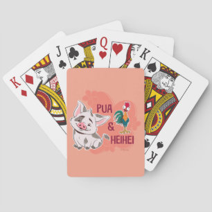 Pua & Heihei Floral Name Graphic Playing Cards