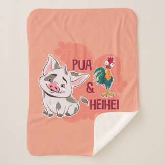 Pua & Heihei Floral Name Graphic Sherpa Blanket