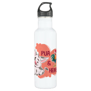 Pua & Heihei Floral Name Graphic Stainless Steel Water Bottle