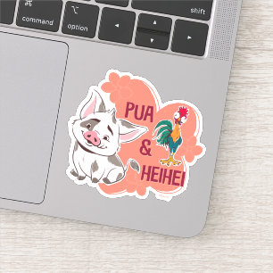 Pua & Heihei Floral Name Graphic Sticker