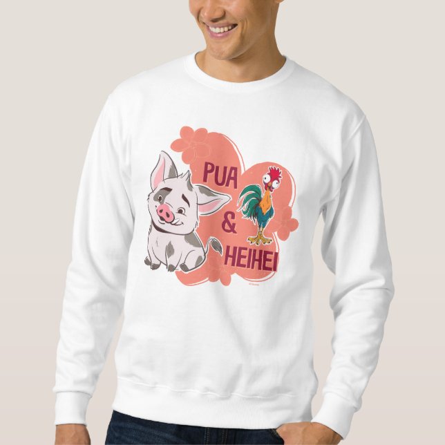 Pua & Heihei Floral Name Graphic Sweatshirt (Front)