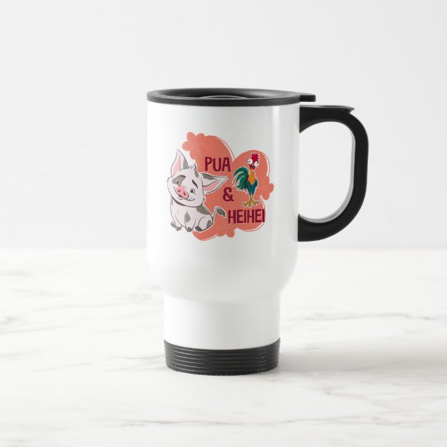 Pua & Heihei Floral Name Graphic Travel Mug (Right)