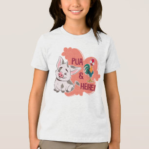 Pua & Heihei Floral Name Graphic Tri-Blend Shirt