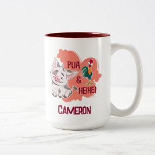 Pua & Heihei Floral Name Graphic Two-Tone Coffee Mug