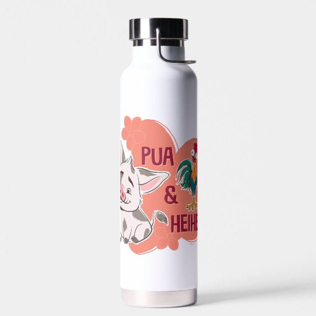 Pua & Heihei Floral Name Graphic Water Bottle (Left)