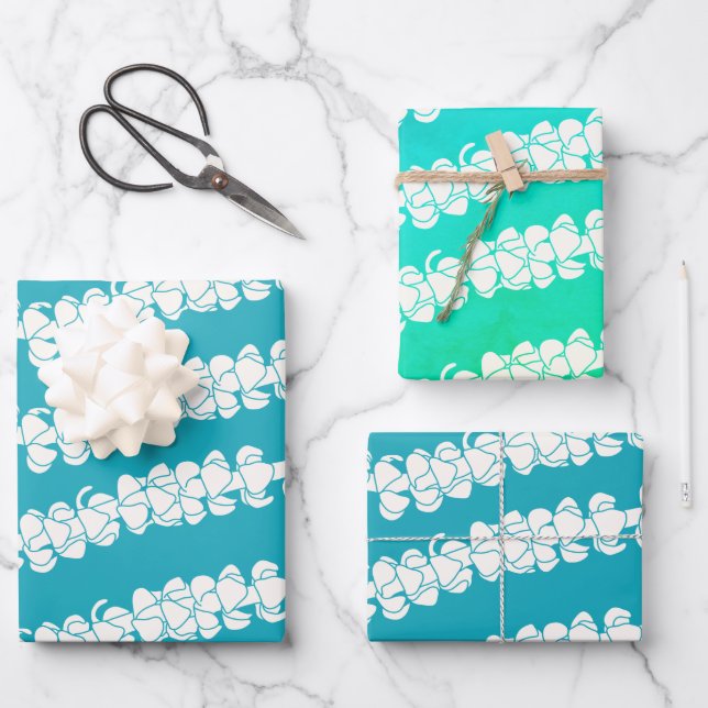 Puakenikeni lei gift wrapping paper (Front)