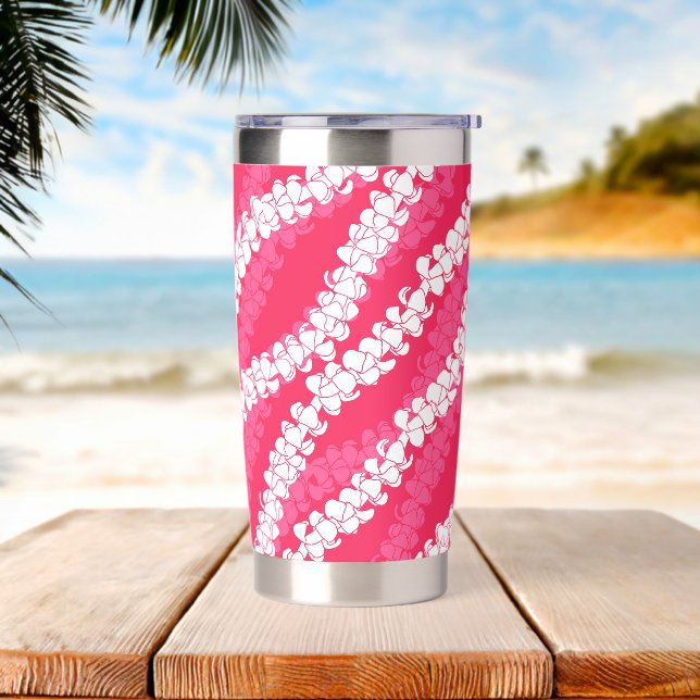 Puakenikeni on pink insulated tumbler (Beach)