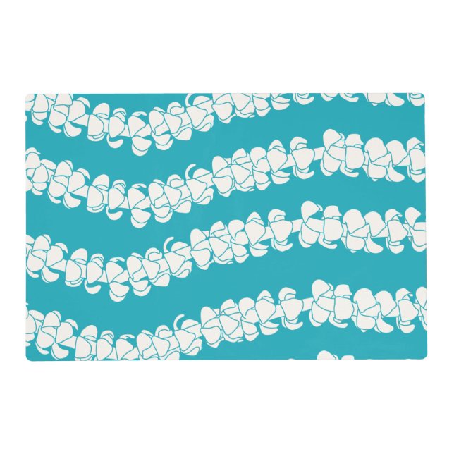 Puakenikeni on turquoise placemat (Front)