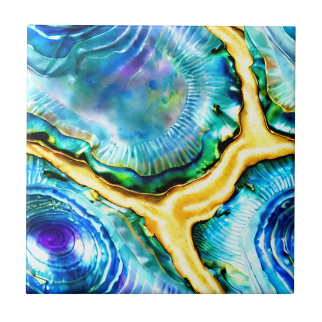 Puau shell seamless repeating seashell pattern ceramic tile (Front)